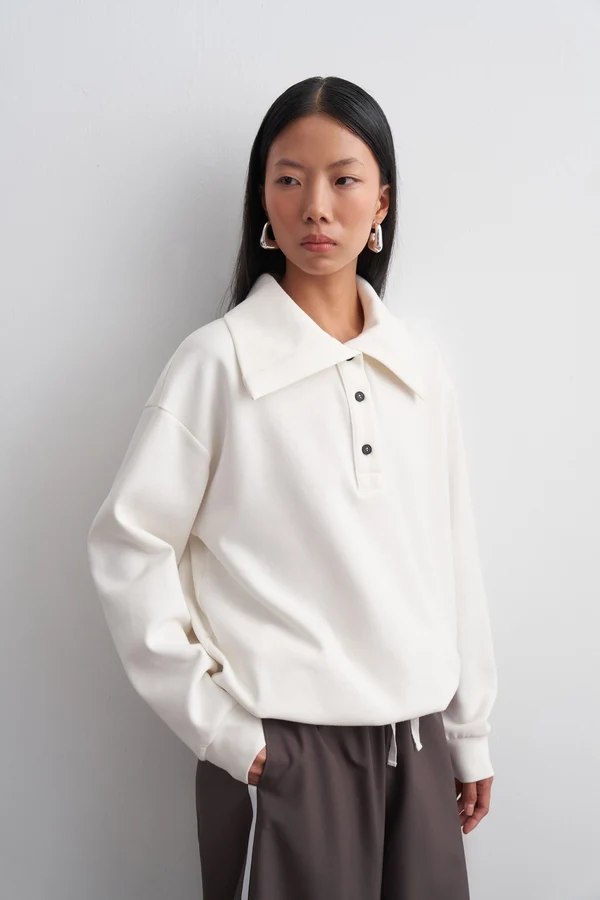 Sweat à col polo